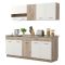 Cucina Bianco Marrone Rovere Con cassetto, Elettrodomestici non inclusi, 10 Ante - Bornago