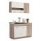 Cucina Bianco Marrone Rovere Con cassetto, Elettrodomestici non inclusi, 6 Ante - Lanzo
