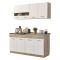Cucina Bianco Marrone Rovere Con cassetto, Elettrodomestici non inclusi, 8 Ante - Solarolo
