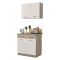 Cucina Bianco Marrone Rovere Con cassetto, Elettrodomestici non inclusi, Apertura Battente, Scorrevole - Garessio
