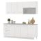 Cucina Bianco Opaco Bianco Lucido Con cassetti, Elettrodomestici non inclusi, Modulabile, Apertura Battente, Scorrevole - Riquew