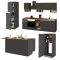 Cucina Grigio Ardesia Marrone Rovere Con cassetti, Elettrodomestici non inclusi, Kit Made in Italy - Appiah