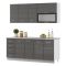 Cucina Grigio Scuro Grigio Chiaro Con cassetti, Elettrodomestici non inclusi, Modulabile - Riquew