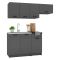 Cucina Nero Antracite Con cassetto, Elettrodomestici non inclusi, Modulabile - Cormone