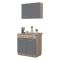 Cucina Nero Antracite Marrone Con cassetto, Elettrodomestici non inclusi, Apertura Battente, Scorrevole - Garessio