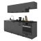 Cucina Nero Antracite Modulabile Con cassetto, Elettrodomestici non inclusi - Miogli