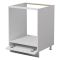 Dispensa da Cucina Bianco Nero un Cassetto un Ripiano 60x55x82h cm, Apertura Scorrevole - Palmiano