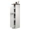 Dispensa multiuso 2 ante 30x165h cm bianco lucido e ardesia - Atrax