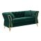 Divano 2 posti verde e oro 162x83x76h cm - Casio