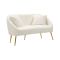Divano classico bianco e oro 137x69x79h cm - Pittari