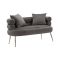 Divano classico grigio e argento 133x68x69h cm - Casier