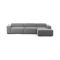 Divano con braccioli grigio 340x170x70h cm - Asvaldo
