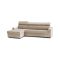 Divano con penisola beige 280x95x85h cm - Akela