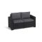 Divano da esterno Roberval, 141x68 h72 cm, Antracite