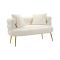 Divano design bianco e oro 133x68x69h cm - Casier