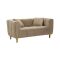 Divano elegante grigio e oro 81x155x71h cm - Gandolfo