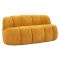 Divano Fisso 2 Posti Giallo Senape Posti a Sedere 2 Materiale Struttura in Legno Nobilitato 82x58x147h cm, Altezza Seduta 40 cm - Alchi