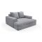 Divano Fisso 2 Posti Grigio Chiaro Cuscini Sfoderabili Braccioli 162x167x86h cm, Posti a Sedere 2 - Comazzo