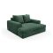 Divano Fisso 2 Posti Verde Cuscini Sfoderabili Braccioli 162x167x86h cm, Posti a Sedere 2 - Comazzo