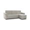 Divano Fisso con Penisola Beige Sfoderabile Reversibile 285x160 cm, Idrorepellente Multiposizione Made in Italy - Cintano