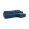 Divano Fisso con Penisola blu Sfoderabile Reversibile 260x160 cm, Idrorepellente Multiposizione Made in Italy - Posina