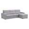 Divano Fisso con Penisola Grigio Sfoderabile Reversibile 280x160 cm, Idrorepellente Multiposizione Made in Italy - Vigonovo