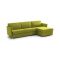 Divano Fisso con Penisola Verde Sfoderabile Reversibile 260x160 cm, Idrorepellente Multiposizione Made in Italy - Posina