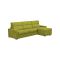 Divano Fisso con Penisola Verde Sfoderabile Reversibile 280x160 cm, Idrorepellente Multiposizione Made in Italy - Vigonovo