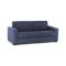 Divano in legno e ferro rivestito in tessuto blu 180x95x90h cm - Cianite