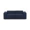 Divano in legno e ferro rivestito in tessuto blu 220x95x70h cm - Lepidolite
