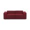 Divano in legno e ferro rivestito in tessuto rosso 220x95x70h cm - Lepidolite