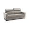 Divano in legno e ferro rivestito in tessuto tortora 160x95x85h cm - Aggius