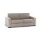 Divano in legno e ferro rivestito in tessuto tortora 180x95x90h cm - Cianite
