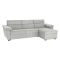 Divano in legno massello rivestito in tessuto grigio chiaro 285x160x100h cm - Ceto