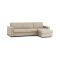 Divano in metallo rivestito in tessuto beige 280x95x90h cm - Atos