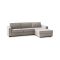 Divano in metallo rivestito in tessuto tortora 260x95x90h cm - Assobasso