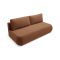 Divano Letto 2 Posti Arancione Contenitore Cuscini Sfoderabili 210x106 cm, Reclinabile - Brugnato