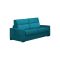 Divano Letto 2 Posti Azzurro Sfoderabile Contenitore 180x95 cm, di Apertura a Ribalta Made in Italy - Casabona