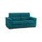 Divano Letto 2 Posti Azzurro Sfoderabile Contenitore 185x95 cm, di Apertura a Ribalta Made in Italy - Tenna