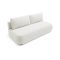Divano Letto 2 Posti Bianco Crema Contenitore Cuscini Sfoderabili 210x106 cm, Reclinabile - Brugnato