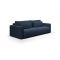 Divano Letto 2 Posti blu Contenitore di Apertura a Libro 240x105 cm, Reclinabile - Erbezzo