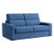 Divano Letto 2 Posti blu Sfoderabile Contenitore 180x95 cm, di Apertura a Ribalta Made in Italy - None