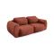 Divano Letto 2 Posti Rosso Contenitore di Apertura a Libro 266x121 cm, Reclinabile - Golgi