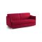 Divano Letto 2 Posti Rosso Sfoderabile Contenitore 160x95 cm, di Apertura a Ribalta Made in Italy - Follina