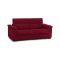 Divano Letto 2 Posti Rosso Sfoderabile Contenitore 185x95 cm, di Apertura a Ribalta Made in Italy - Tenna
