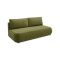 Divano Letto 2 Posti Verde Contenitore Cuscini Sfoderabili 210x106 cm, Reclinabile - Brugnato