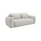 Divano Letto 3 Posti Beige Chiaro Contenitore di Apertura a Libro 266x121 cm, Reclinabile - Sessame