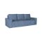 Divano Letto 3 Posti blu Contenitore di Apertura Click-clack 231x99 cm, Lavabile - Naturno