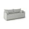 Divano Letto 3 Posti Grigio Chiaro Sfoderabile Lavabile 205x86 cm, Idrorepellente Letto Estraibile Materasso Incluso Rete a Doghe Made in Italy