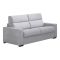 Divano Letto 3 Posti Grigio Sfoderabile Contenitore 220x95 cm, Lavabile Made in Italy - Marcon